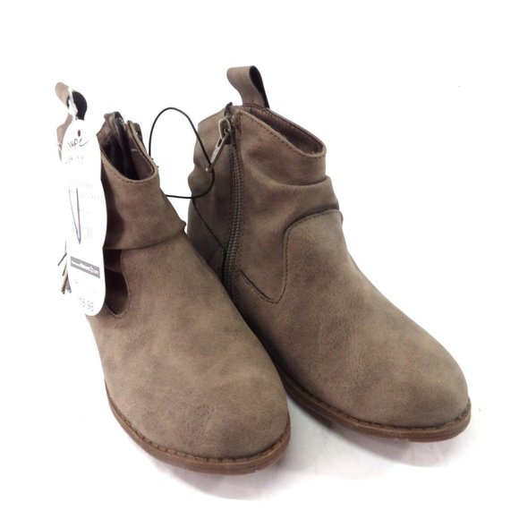 Shoes Child's Suede Taupe Fashion Cowboy Ankle Boot size 11NWT - Picture 4 of 5